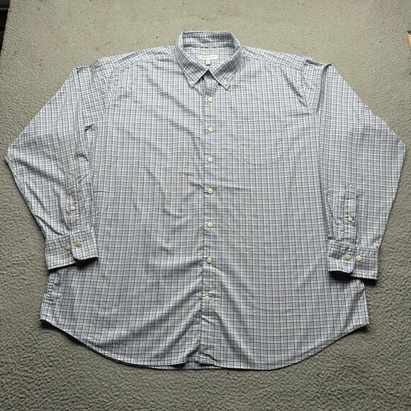 Peter Millar Crown Eddings Sport Button Down Plaid Shirt Mens 2XL Long Sleeve - Picture 1 of 10